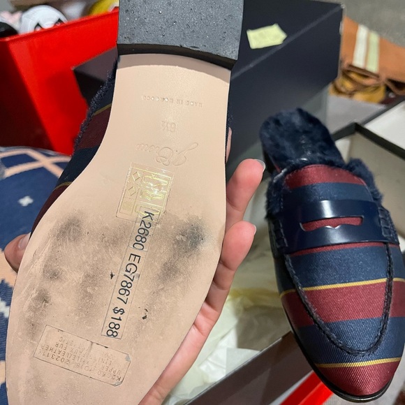 Jcrew ☀️ Academy Loafer Fur Slides - Picture 6 of 9